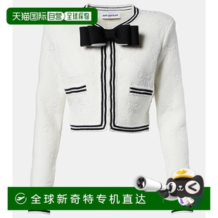 香港直邮Self 女士 1h可退 Portrait 蝴蝶结装 饰提花针织开衫