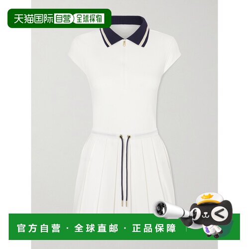 香港直邮VARLEY 女士 Nico 褶裥网眼织物针织连衣裙 VAR02881whbn
