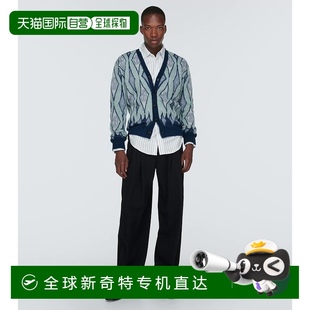香港直邮AMIRI 001354羊毛 男士 菱形马海毛混纺针织开衫