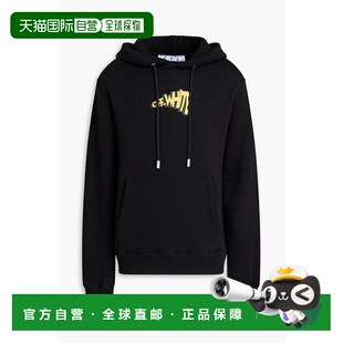 印花棉质厚绒布连帽衫 香港直邮off French 男士 OMBB097G2 white