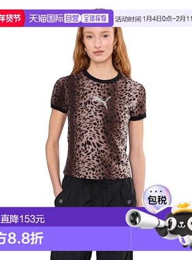 1h可退 香港直邮Puma 彪马 女士 Graphics Bedazzled 基础款狮子T