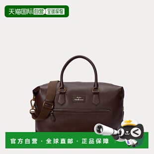 深棕色粒面皮革旅行包 男士 自营欧洲直邮Ralph Lauren拉夫劳伦