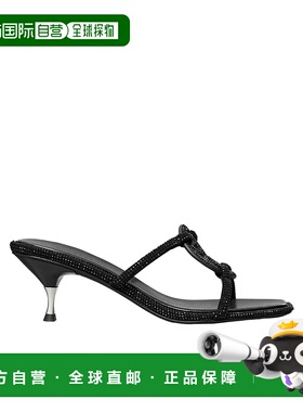 香港直邮Tory Burch 水晶铺镶小跟凉鞋 152178高跟单鞋