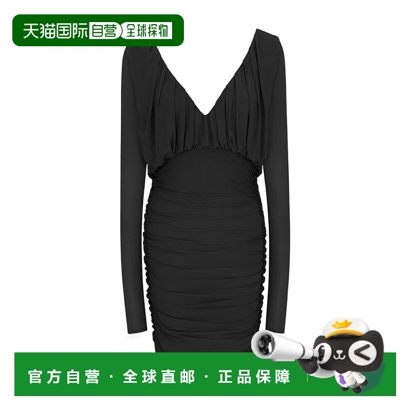 香港直邮Saint Laurent 平纹针织垂坠连衣裙 729749Y5G98短裙