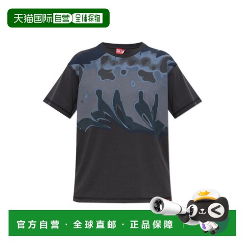 1h可退 香港直邮DIESEL 女士T恤 TPASSAA216260TKCI93R AW2025 灰
