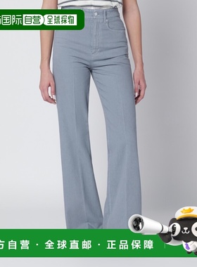 1h可退 香港直邮A.P.C. 女士 蓝灰色棉质裤子 COGZVF09243COIAC