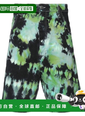 1h可退 香港直邮Ami Paris 男士 牛仔短裤 green绿色 舒适时尚