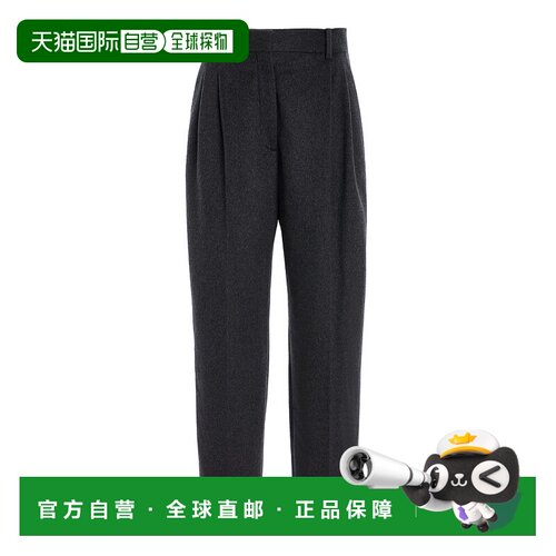 1h可退 香港直邮The Row 女士 Richelle 羊绒直筒裤 grey灰色 舒