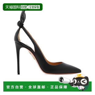 香港直邮Aquazzura DENHIGP0NAP000Black尖头镂空 蝴蝶结高跟鞋
