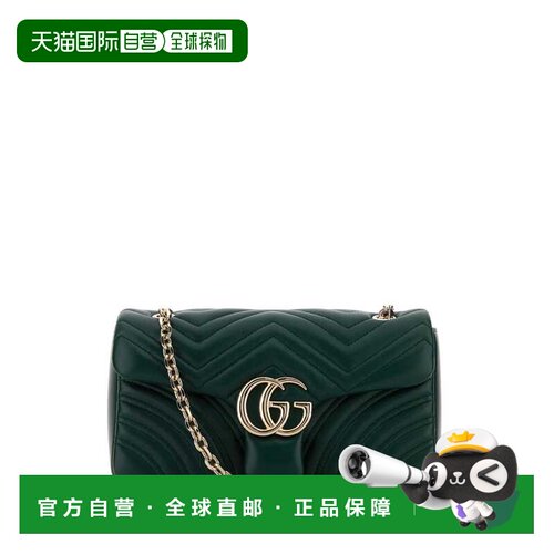 1h可退 欧洲直邮GUCCI 女士斜挎包 837267AAE383020 CO 绿色 链条