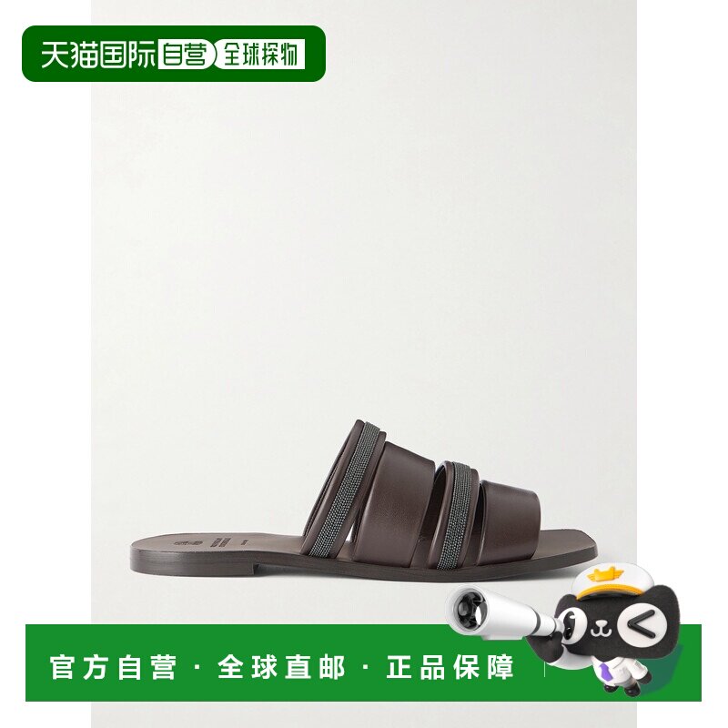 Brunello Cucinelli 布内罗 古奇拉利 女士 精饰皮质凉鞋