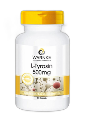 欧洲直邮Warnke德国酪氨酸500mg胶囊注意力专注力集中精力 90粒