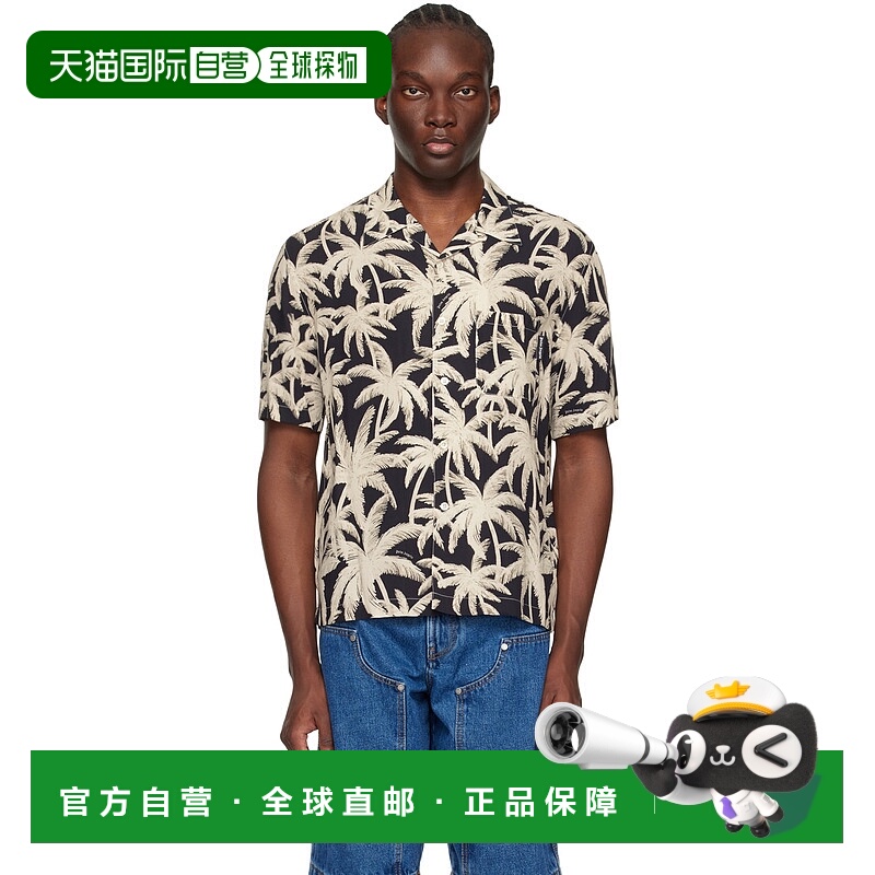 1h可退 香港直邮Palm Angels 棕榈天使 男士 黑色 Palms Allover