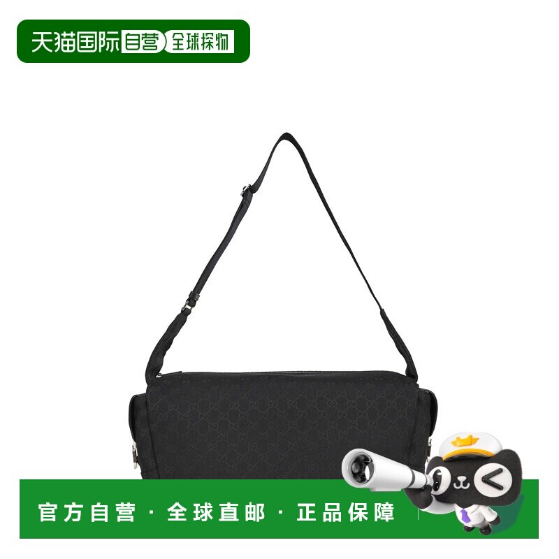 香港直邮GUCCI 男士单肩包 854746FAE8V1000 SS2026 黑色 GG大号