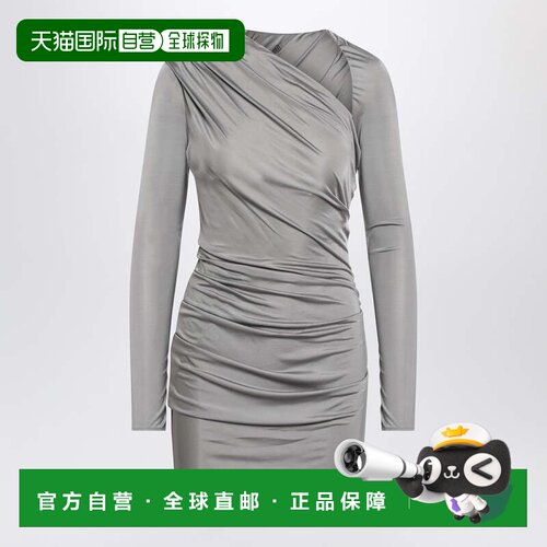 香港直邮The Attico 女士 垂褶灰色迷你连衣裙 250WCA00382VVV090