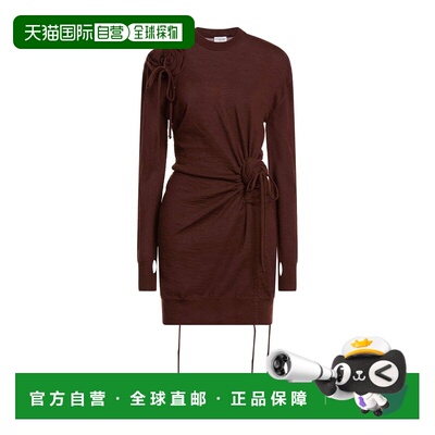 1h可退 香港直邮Burberry 巴宝莉 女士 短款连衣裙 brown棕色 舒