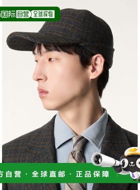 自营欧洲直邮Loro Piana 男士蓝色羊绒帽子
