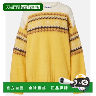 香港直邮GANNI Isle 甘尼 Fair 羊驼毛羊毛混纺嵌 女士 1h可退
