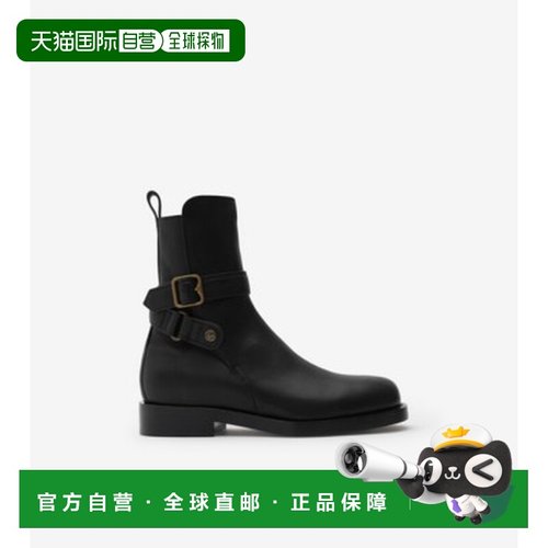 欧洲直邮BURBERRY（博柏利）皮革 Ledger 骑士靴