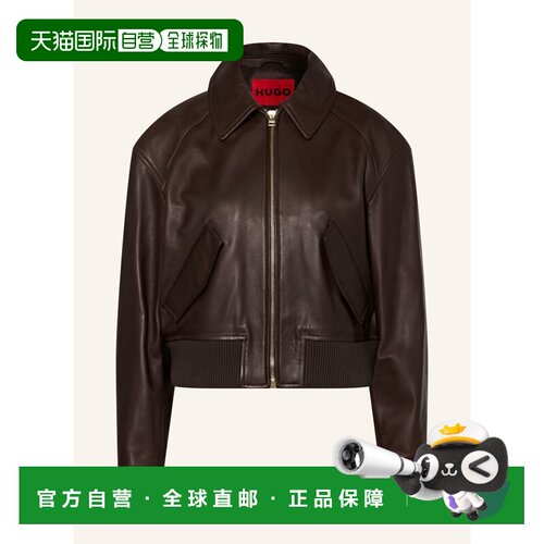 1h可退 香港直邮HUGO 女士夹克 100309781115000 CO 深棕色 LACEI