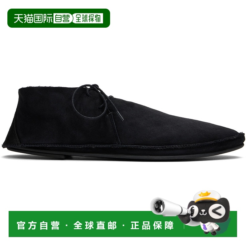 1h可退 香港直邮The Row 男士 黑色 Tyler Lace Up 德比鞋 F2025S