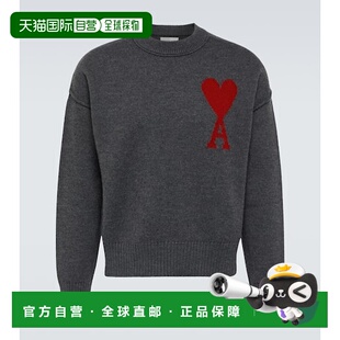 1h可退 香港直邮Ami Paris 男士 Ami De Cœur 羊毛毛衣 003758