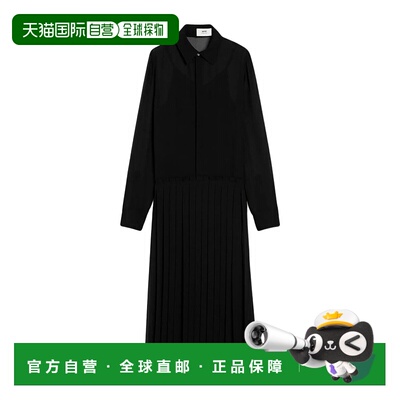 香港直邮Ami Paris 翻领长袖连衣裙 FDR262PL0027.