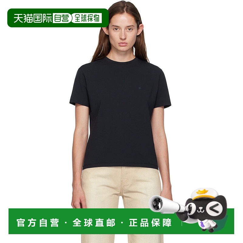 1h可退 香港直邮Acne Studios 艾克妮 女士 黑色 Regular Fit T