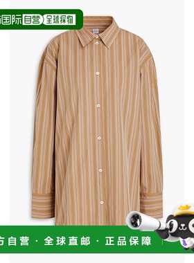 1h可退 香港直邮TOTÊME 女士 条纹棉质衬衫 242WRT1415FB0119CARA