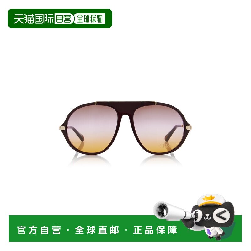 美国直邮Chloe 蔻依 女士 飞行员醋纤太阳眼镜 red红色 舒适时尚