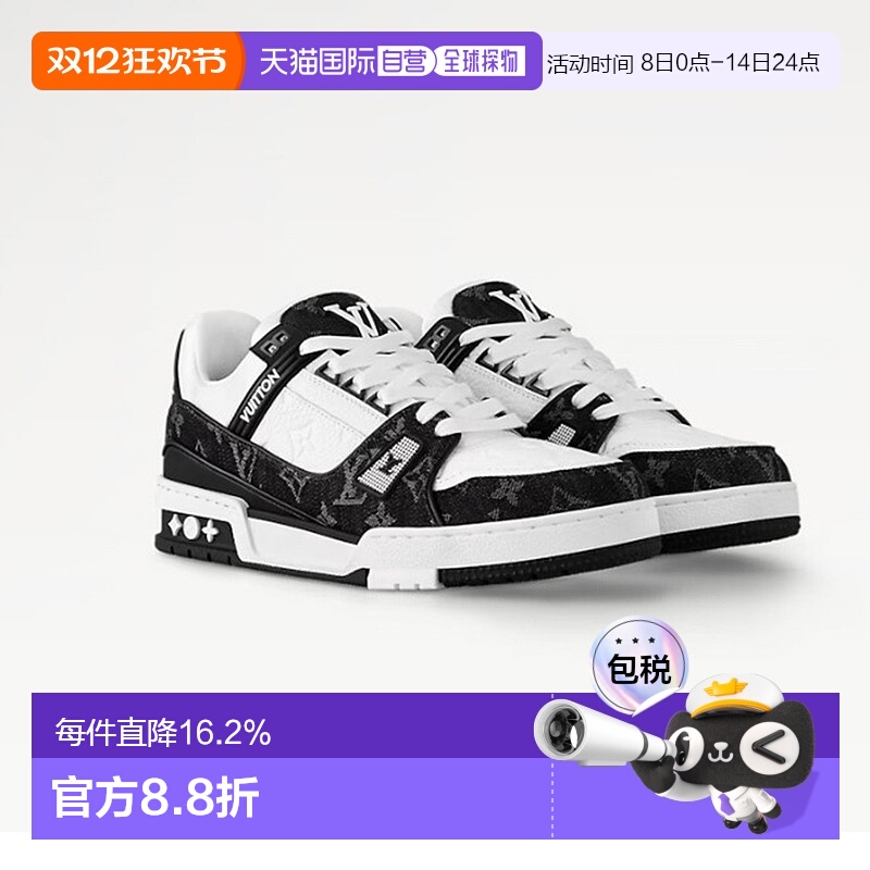自营1h可退 欧洲直邮LV路易威登Trainer牛皮经典印花板鞋男女同款