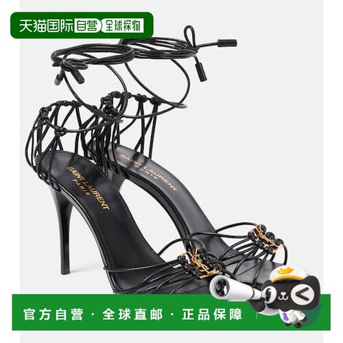 1h可退香港直邮Saint Laurent 圣罗兰 女士 Babylone 90 皮质凉鞋