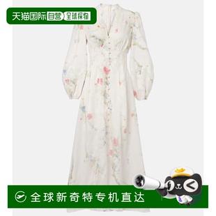 花朵亚麻蕾丝长款 1h可退 Lucky 香港直邮ZIMMERMANN 连衣裙 女士