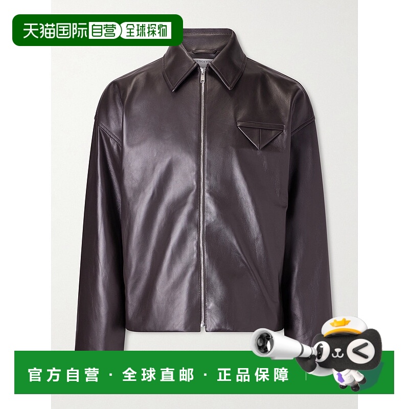 1h可退 香港直邮Bottega Veneta 葆蝶家 男士 皮革宽身束腰夹克 8