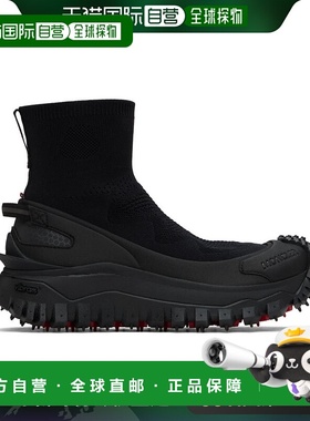 1h可退 香港直邮Moncler 盟可睐 男士 黑色 Trailgrip Knit 高帮