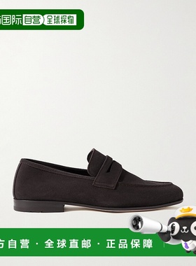 香港直邮Mr P. 男士 绒面革乐福鞋 MPF251047D01(DARKBROWN)