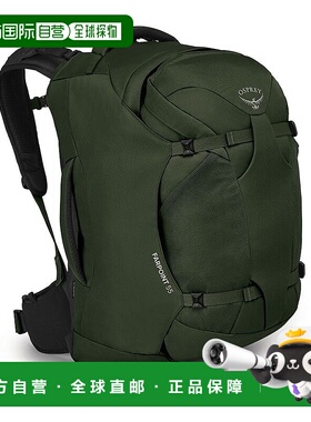 自营欧洲直邮Osprey Farpoint55 Travel Pack男士深绿色聚酯纤维