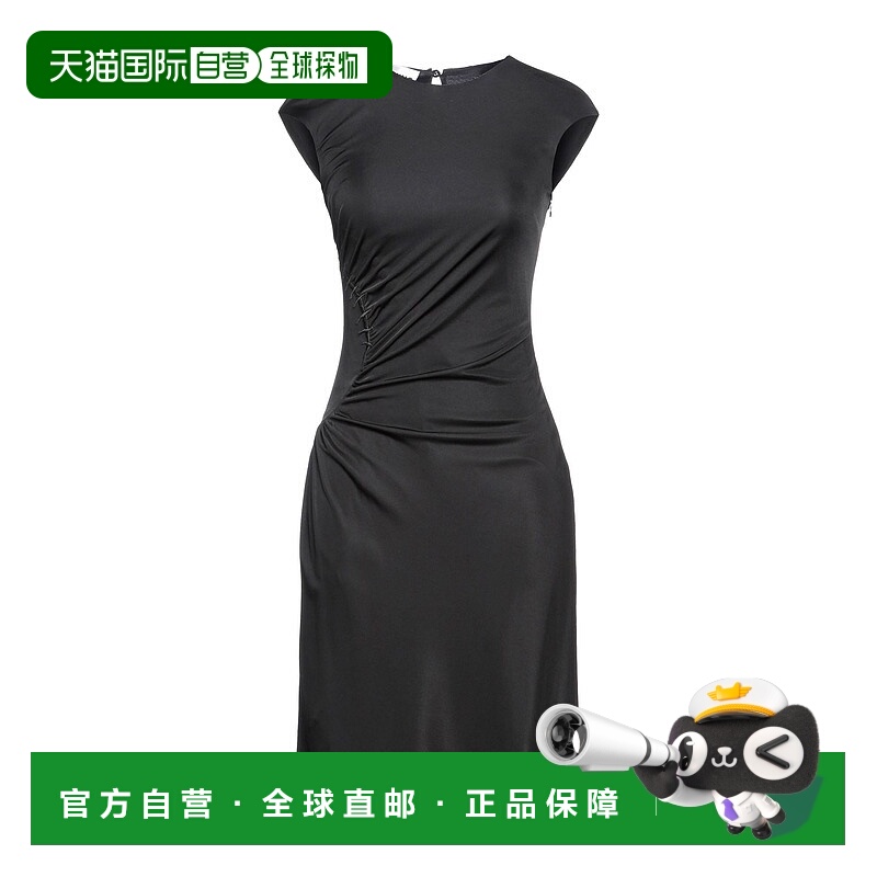 1h可退 香港直邮Moschino 莫斯奇诺 女士 高雅连衣裙 black黑色