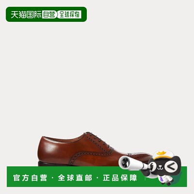 自营欧洲直邮Ralph Lauren拉夫劳伦 Denver男士棕褐色皮革拼接布