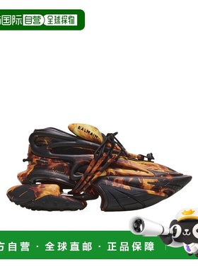 香港直邮Balmain 火焰印花休闲运动鞋 AM0VJ309KOCK老爹鞋