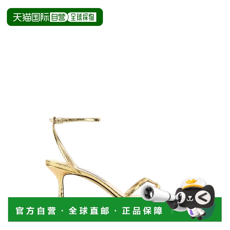 1h可退 香港直邮Jimmy Choo 周仰杰 女士 65 金色皮质狮子座凉鞋