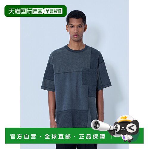 香港直邮comme des garcons 川久保玲 男士 拼布棉质T恤 HQT023S2