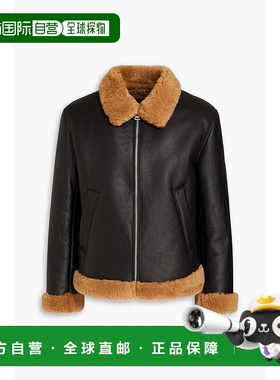 1h可退 香港直邮Sandro 男士 毛羊皮夹克 SHPBL00869MARRONFONCE