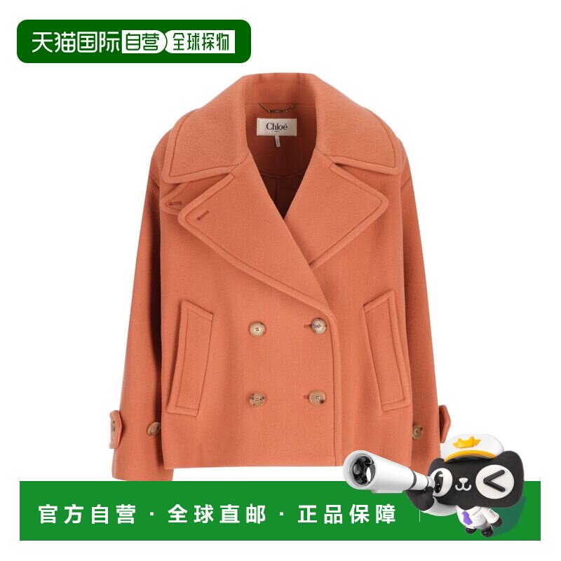 1h可退 香港直邮Chloe 蔻依 女士 羊毛大衣 CH25WMA96272外套