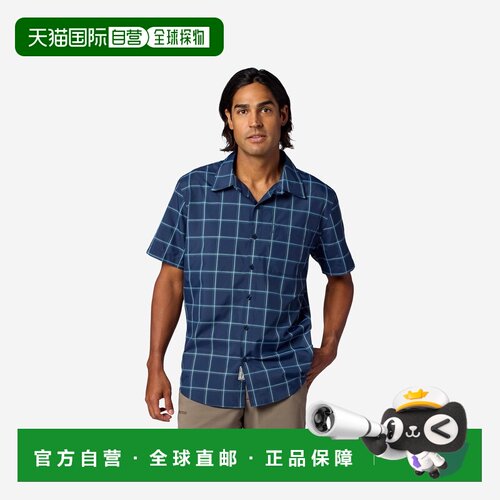自营欧洲直邮Marmot土拨鼠 AirExchange男士格子图案速干防晒短袖