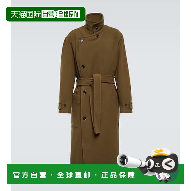 1h可退 香港直邮Lemaire 男士 羊毛大衣 brown棕色 舒适时尚