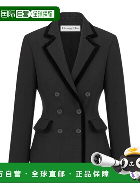 香港直邮Dior Marlene西装外套 441V22A1030长袖迪奥羊毛