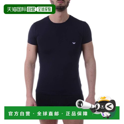 香港直邮EMPORIO ARMANI 男士T恤 1110357P729BLU【付后1h可退】