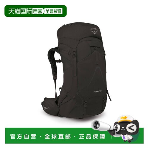 自营欧洲直邮Osprey Aura AG LT女士黑色尼龙徒步旅行背包双肩包