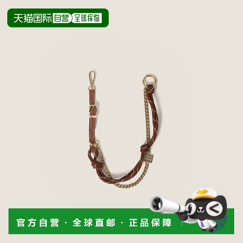 欧洲直邮MIU MIU (2025新品) 皮革、绳索和金属配件斜挎包